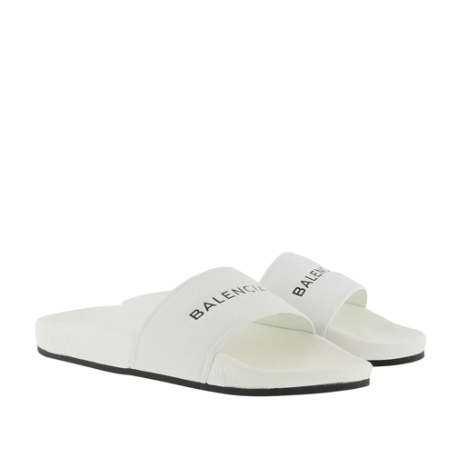 Balenciaga Pool Slide Sandals White Slip-in skor