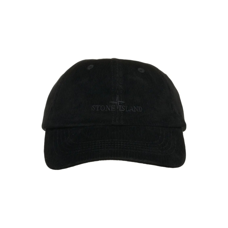 Stone Island Hoed Corduroy Baseball Cap Black