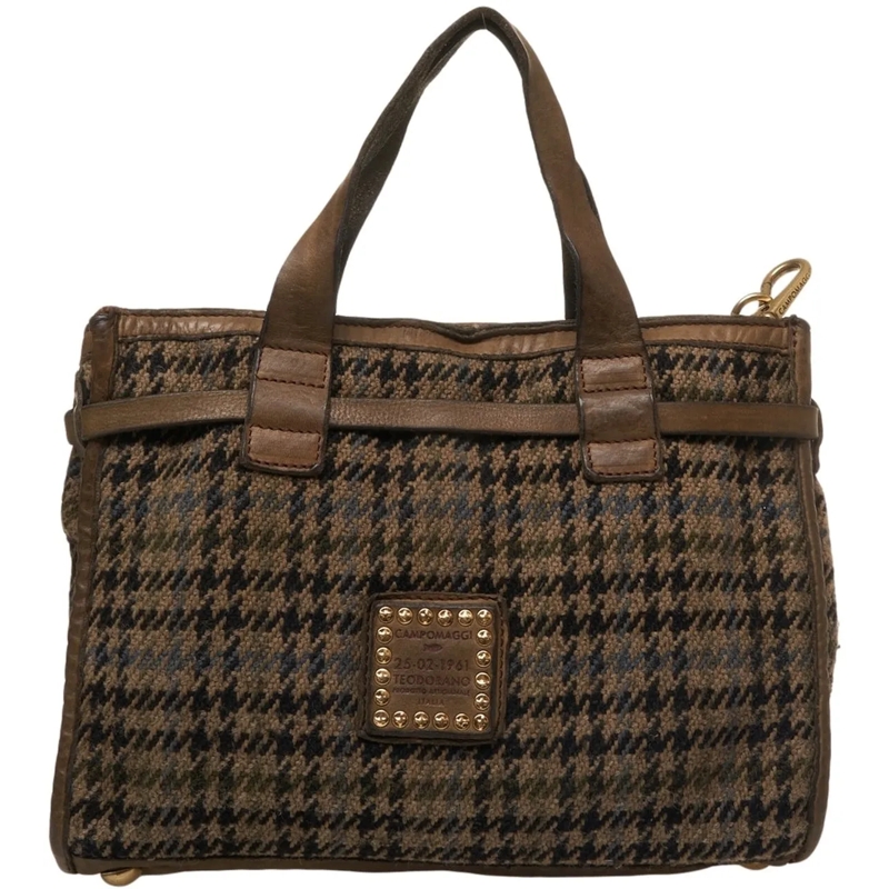 Campomaggi Shopper Shopper with houndustooth pattern braun