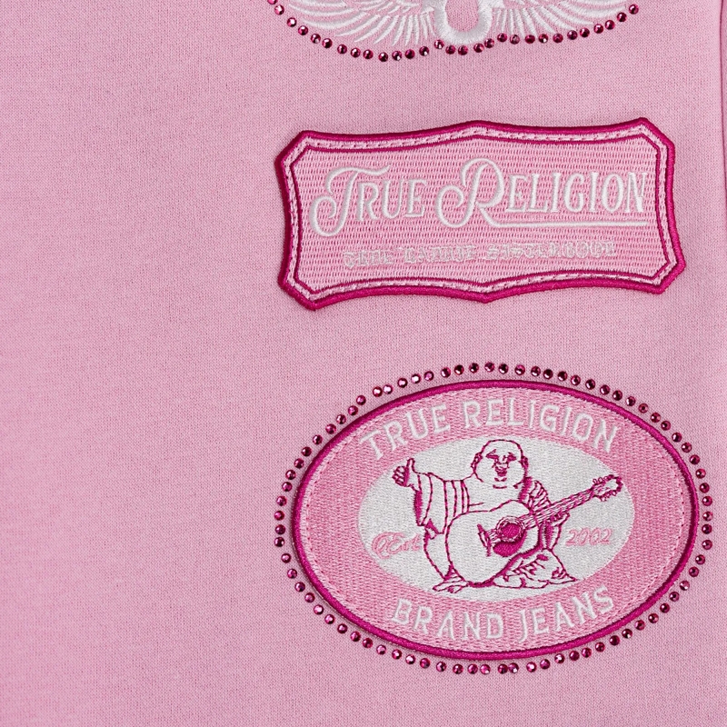 True Religion Jogginghose - Jogginghose- Gerades Bein- Mittlere Bundhöhe- rosa(Image 5)