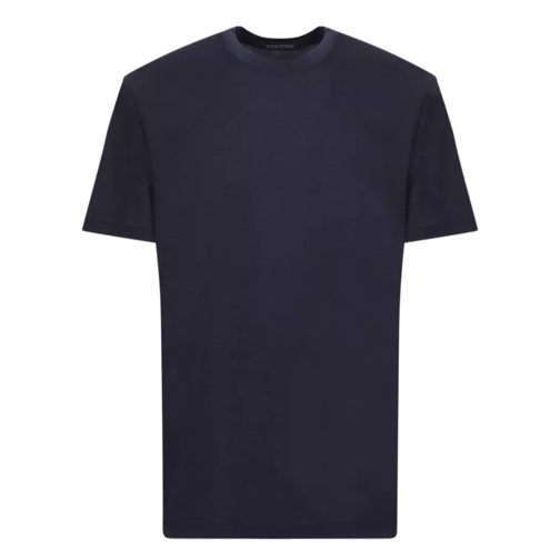 Tom Ford Blue Lyocell T-Shirt Blue T-shirts