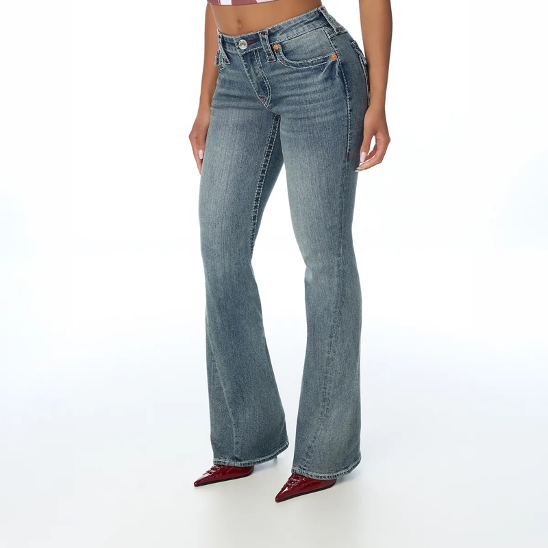 True Religion Ausgestellte Jeans - Modell: Joey- Ausgestelltes Bein- Drehbein- F blau(Image 3)