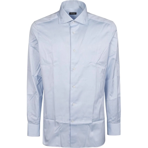 Zegna Legere Oberteile Long Sleeve Shirt Blue blau