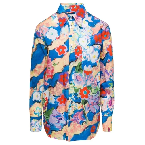 Marni Multicolor Shirt With Artwork Print And Patch Pock Multicolor 