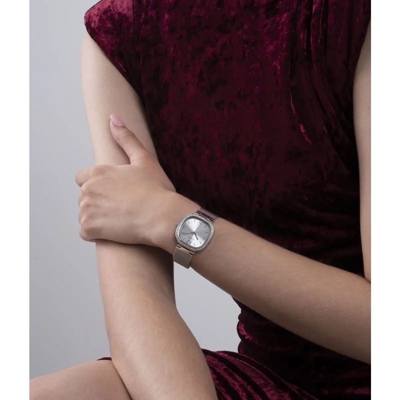 Guess Quarzuhr Analoguhr Tapestry silber(Image 5)