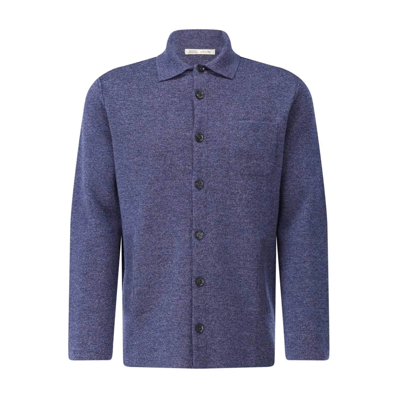 Maurizio Baldassari Hemd Overshirt aus Wolle blau