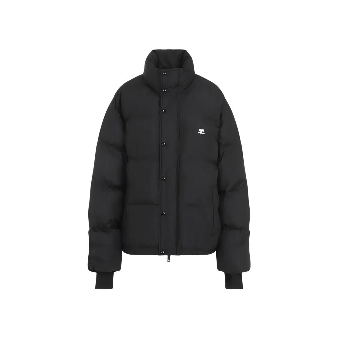 Courrèges - Black Ac Nylon Puffer Jacket - Größe M - schwarz