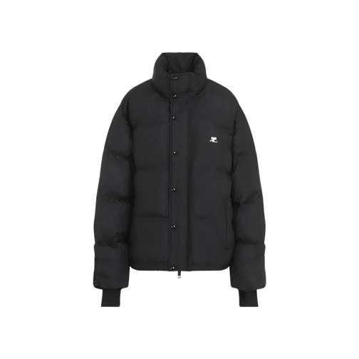 Courrèges Black Ac Nylon Puffer Jacket Black Overgangsjas