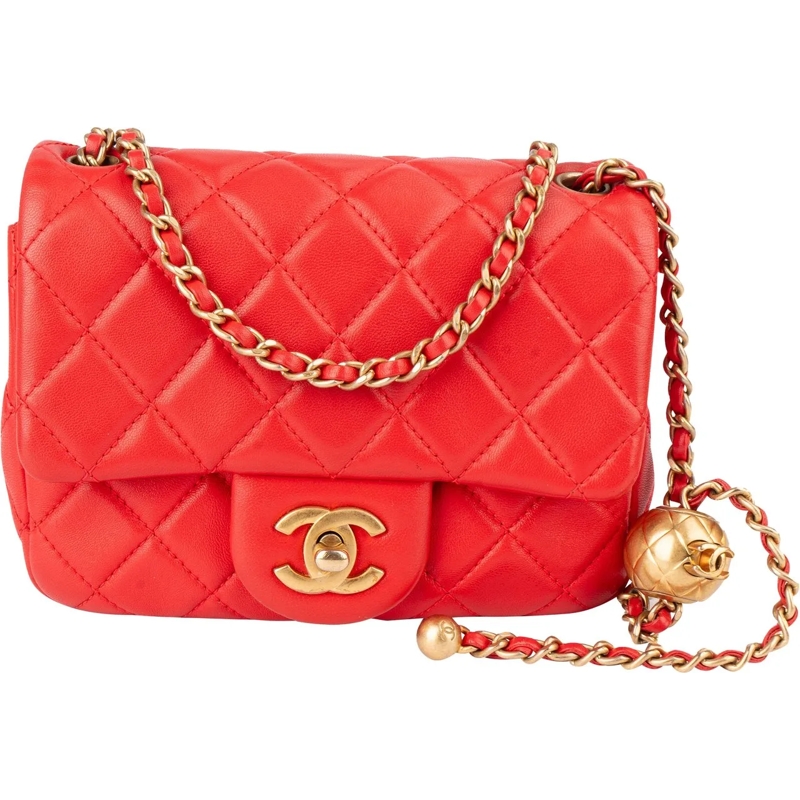 Chanel Tote Chanel Quilted Lambskin Single Flap Crossbody Bag rot