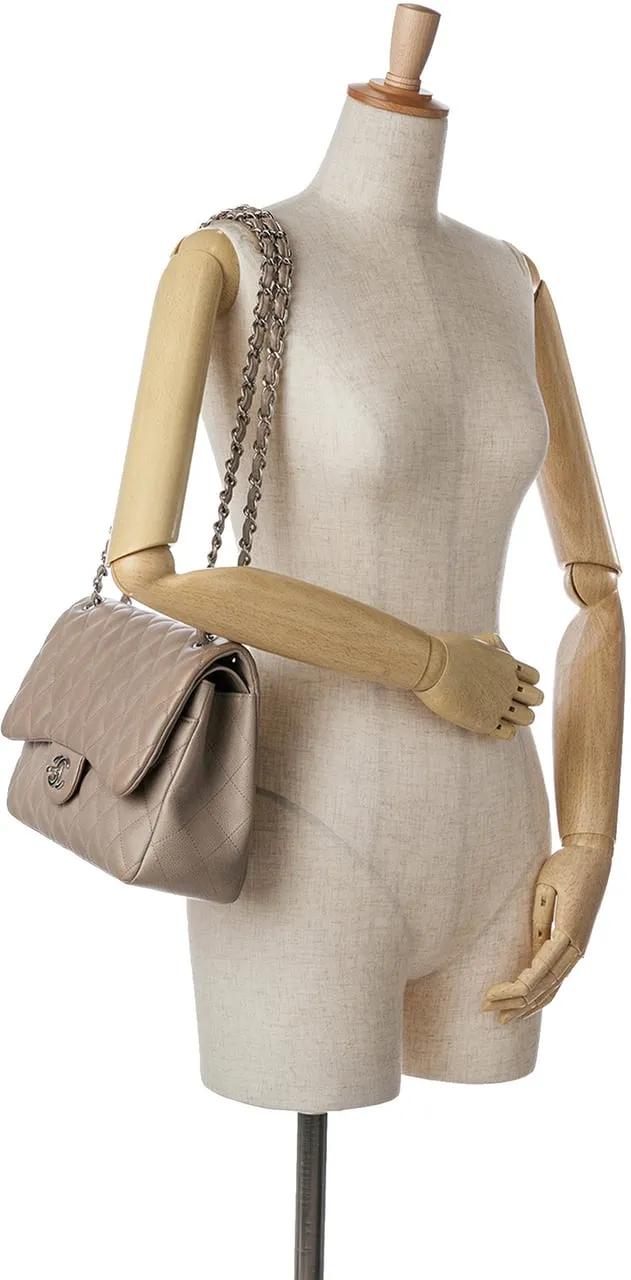 Chanel Hobo bags 2010-2011 Jumbo Classic Caviar Double Flap in bruin