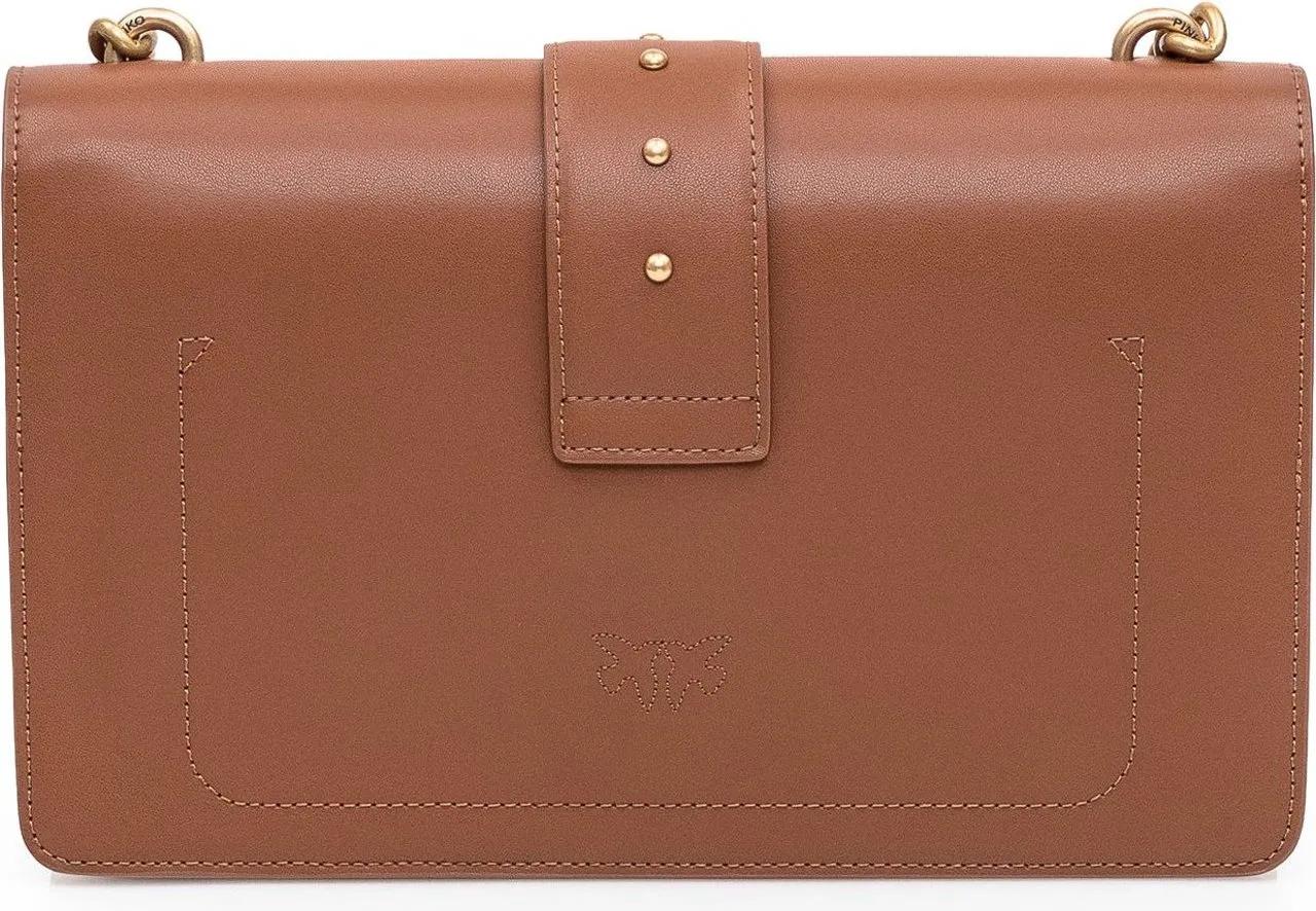 pinko Crossbody bags Leather Brown in bruin