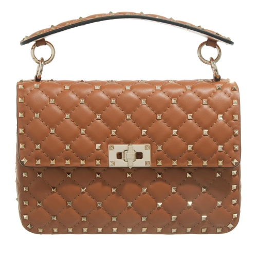 Valentino Garavani Schultertasche Medium Shoulder Bag Rockstud Spike Nutmeg