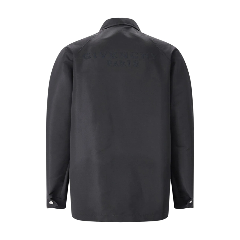 Givenchy  Pointed Collar Black Button-Up Coach Jacket Black(Image 5)