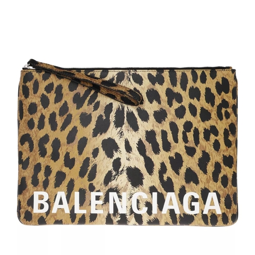 Balenciaga Zipped Logo Pouch Multi Handväska med väskrem