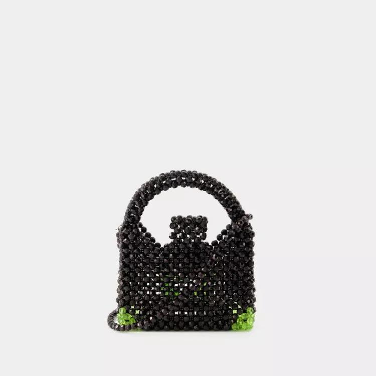 Germanier Beaded Bag Beads Black Black Crossbody Bag