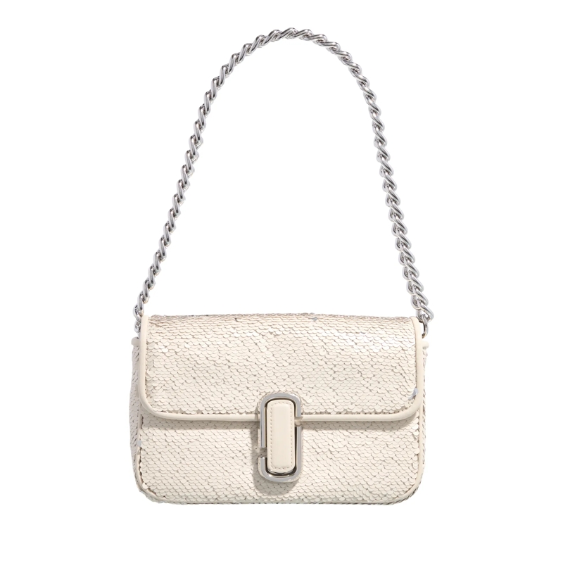 Marc Jacobs Schultertasche Borse Tracolla The J-Marc Shoulder Bag  Cream Silver