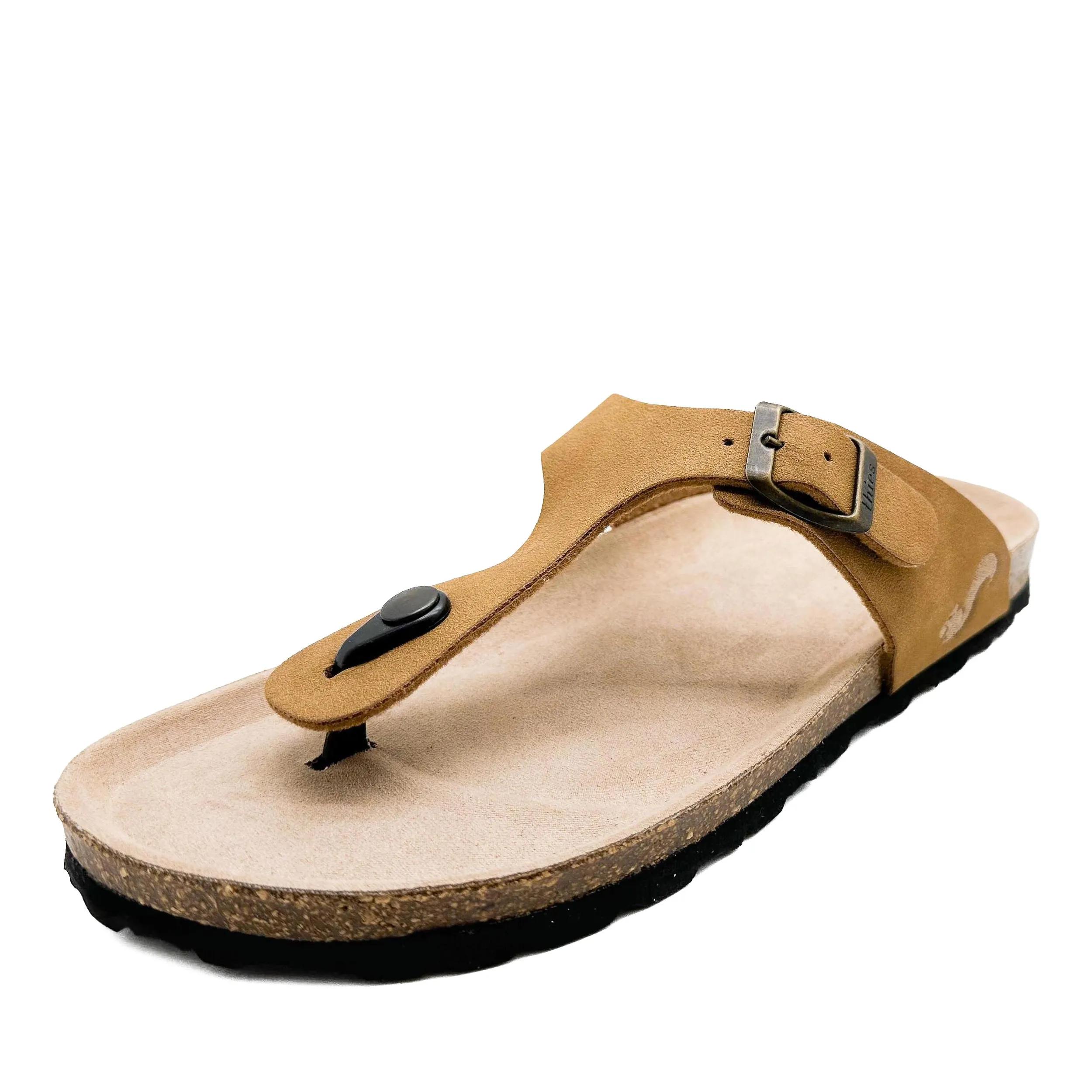 thies Sneakers - thies 1856 ® Eco Bio Thong Sandal vegan cognac (W/ - Gr. 48 - in Cognacbraun - für Damen