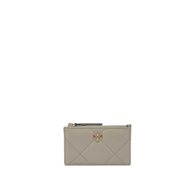 Tory Burch Geldbörse Quilted Cow Leather Wallet Grey