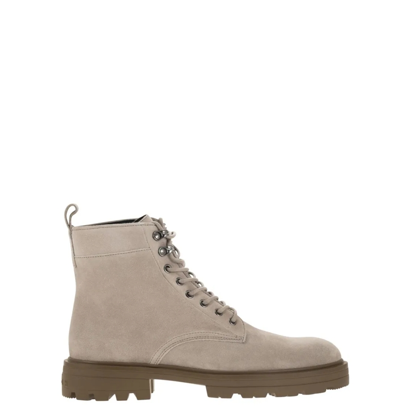 Hogan Bottes H673 Suede Boots Neutrals