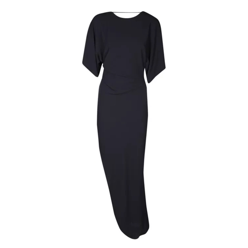 REV Long Dress With Asymmetric Cut Black 