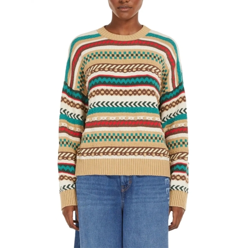 Max Mara Pull Novara Beige Crewneck Jumper Multicolor (Image 2)