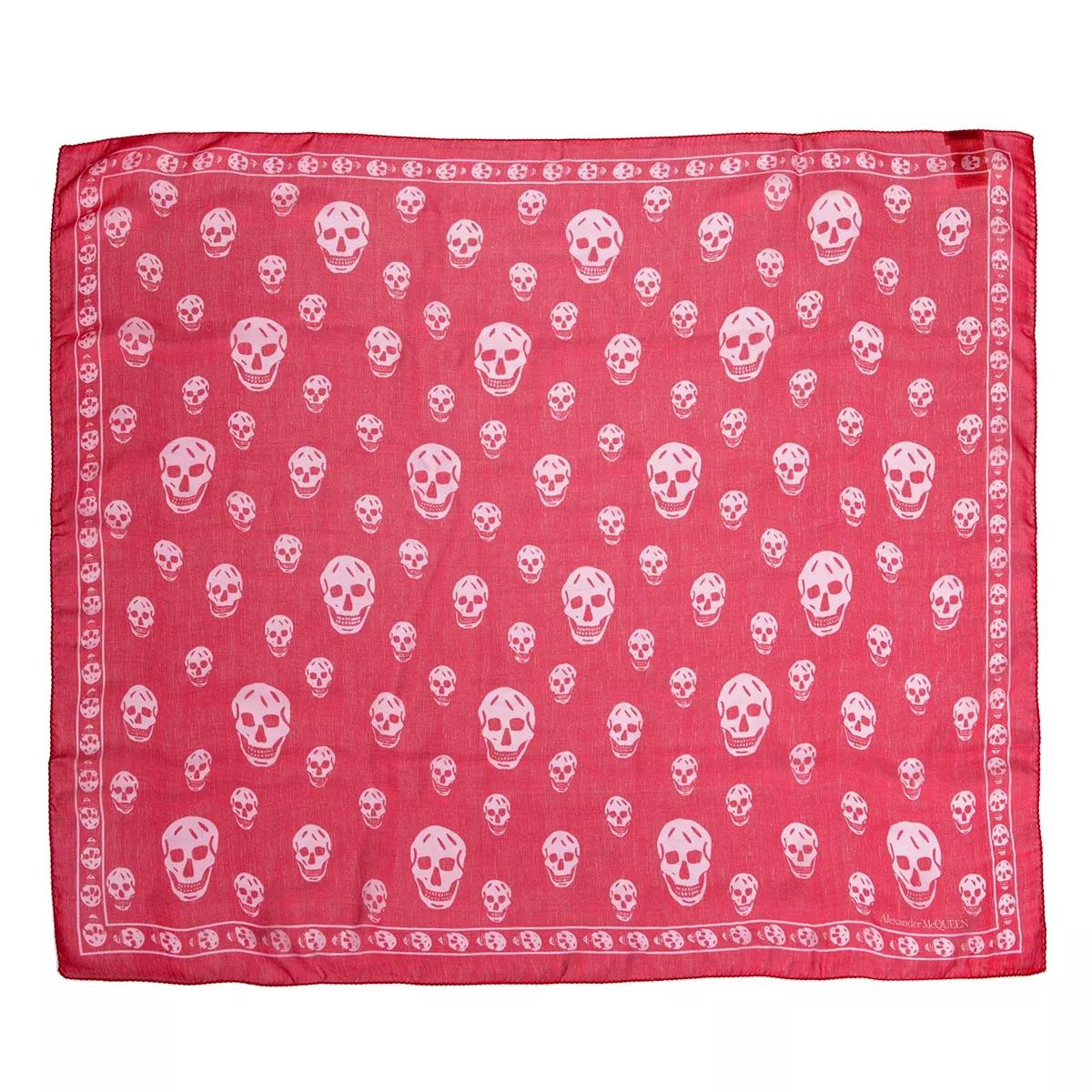 Alexander McQueen Tücher & Schals - Skull Scarf 104X120 - Gr. unisize - in Rot - für Damen