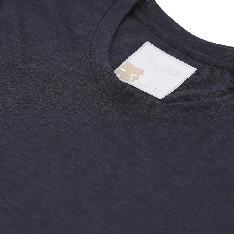 Marco Pescarolo T-Shirt T-Shirt James aus Kaschmir blau(Image 3)