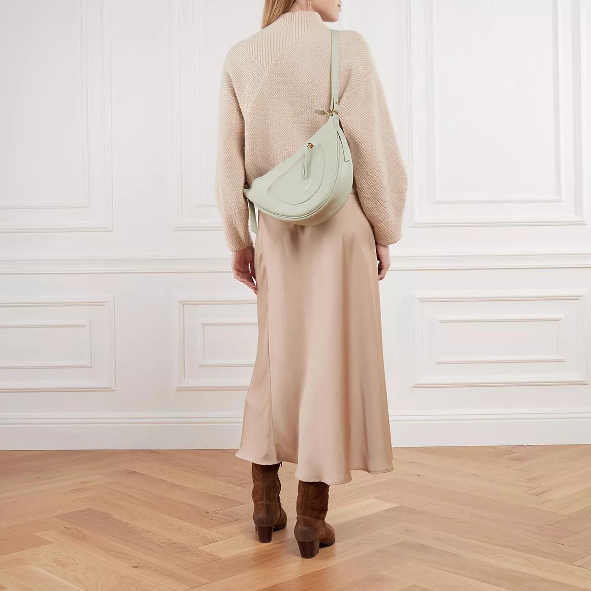 Coccinelle Groene Leren Schoudertas met Contrastdetails Green Dames