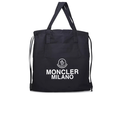 Moncler Black Cotton Blend Tote Bag Black Fourre-tout