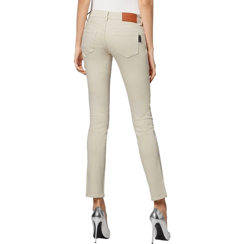 Philipp Plein Skinny-Leg-Jeans Jeans Slim Fit Iconic Plein beige(Image 2)