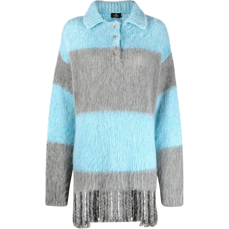 Etro Polohemd T-Shirts And Polos Clear Blue blau