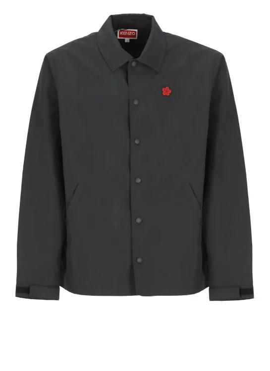 Kenzo - Black Tech Fabric Shirt - Größe L - schwarz