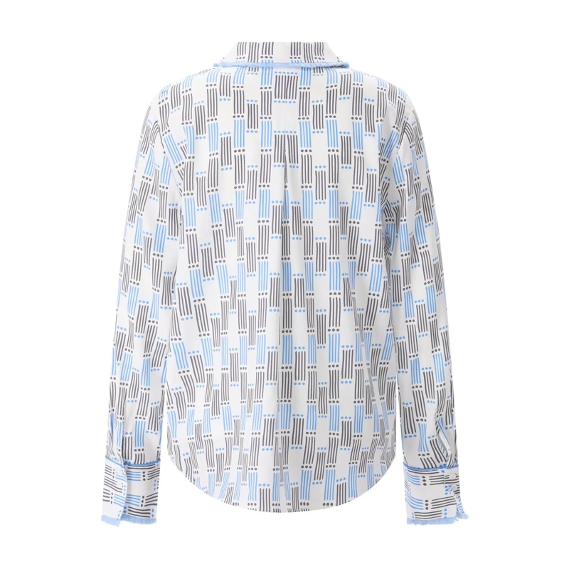 Herzensangelegenheit Blouse Seidenbluse mit Muster Weiß(Image 2)