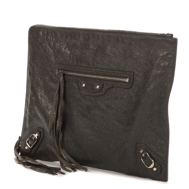 Balenciaga Crossbody Bag Classic Zip Clutch grau