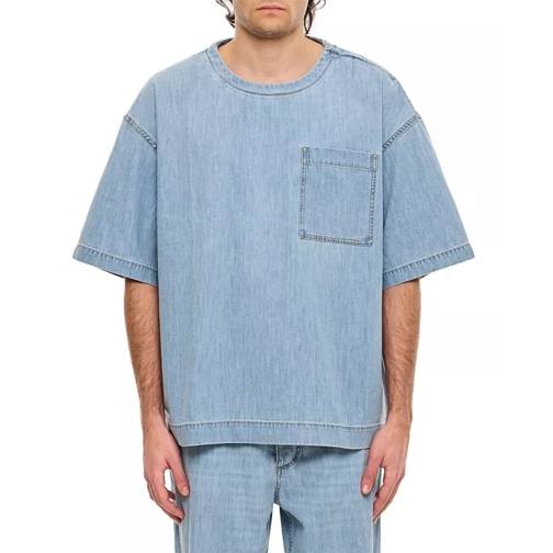 Bottega Veneta Denim T-Shirt Blue 
