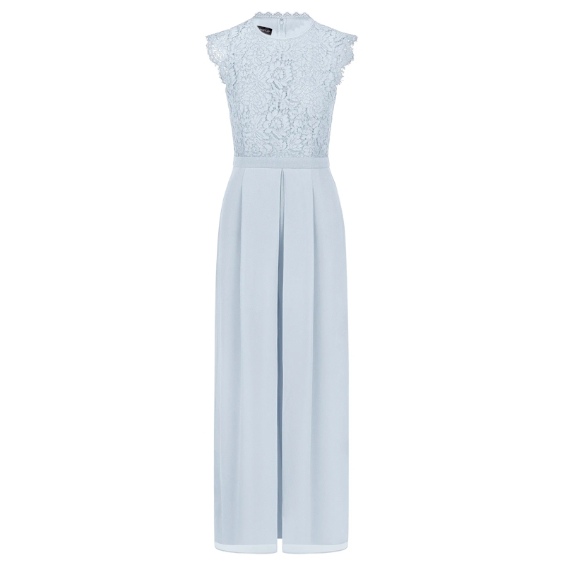 Apart Jumpsuit Overall mit Spitzenoberteil hell-blau