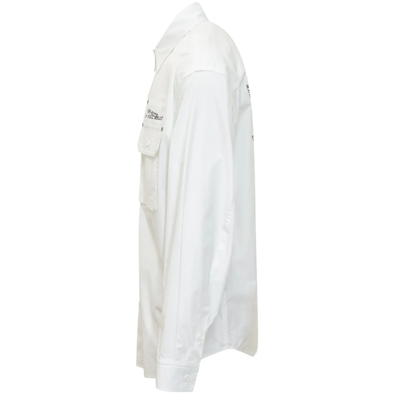 Off-White Haut décontracté Camicia Overshirt con Tasche weiß(Image 3)