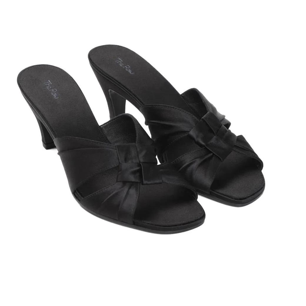 The Row Sandalen & Sandaletten - Soft Knot Black Viscose Sandals - Gr. 36 (EU) - in Schwarz - für Damen