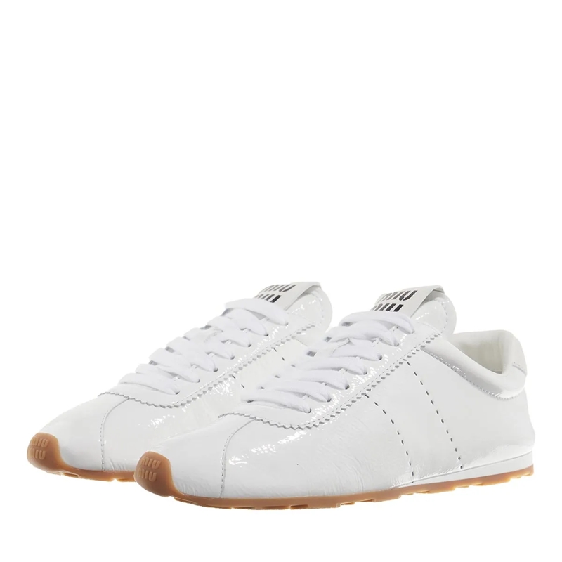 Miu Miu Low-Top Sneakers Low Top Lace-up Sneakers Bianco
