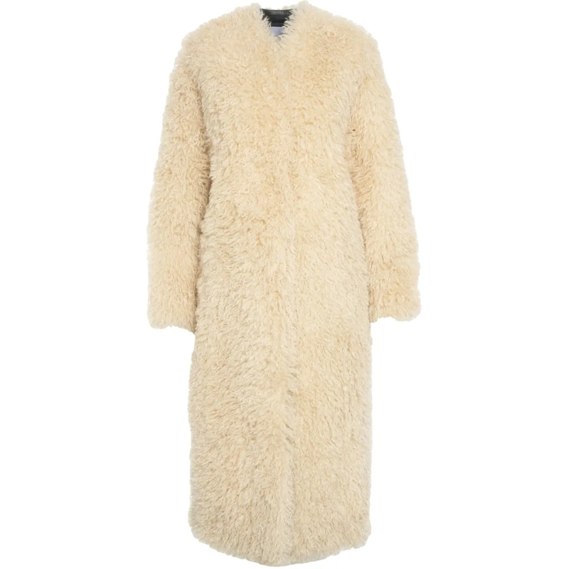 Stand Studio Veste de transition Faux fur coat 'Carolina' weiß