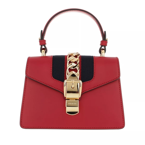 Gucci Sylvie Mini Bag Leather Red Cross body-väskor