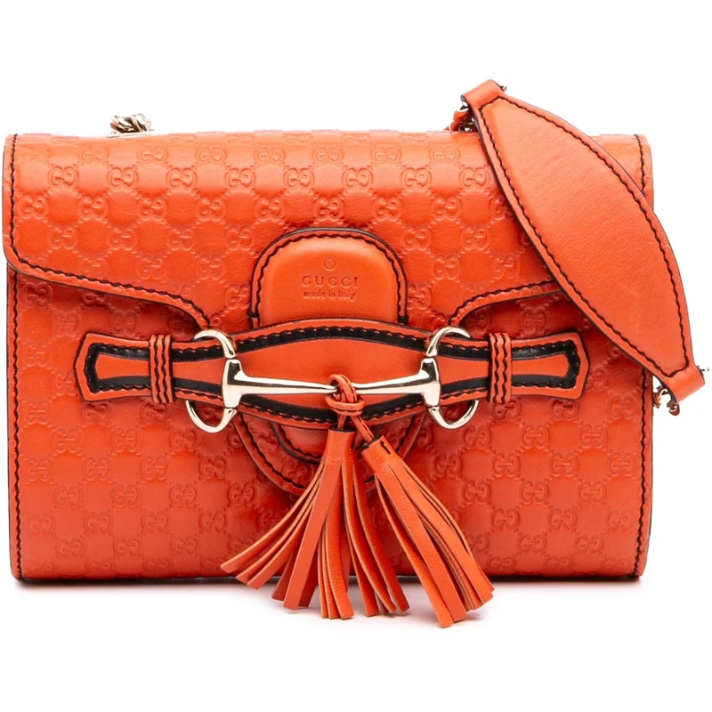 Gucci Sac à bandoulière Mini Microguccissima Emily Crossbody orange