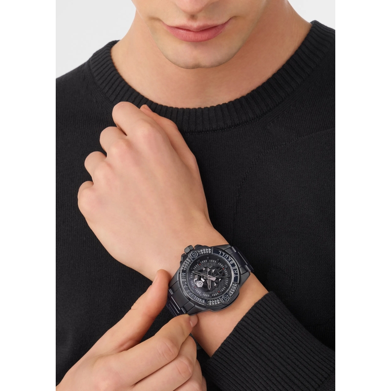 Philipp Plein Quarzuhr Quarz-Analoguhr The $Kull schwarz(Image 2)