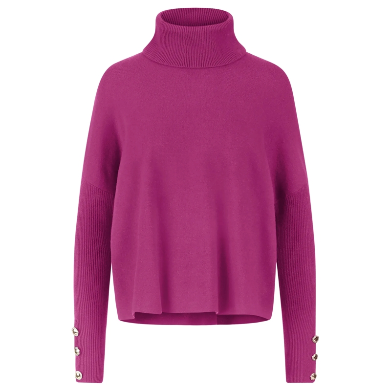 Apart Rollkragenpullover Oversized Pullover lila