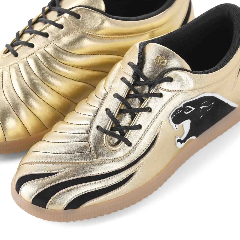 Valentino Garavani Schnürschuhe Sneaker Kicky aus Leder gold(Image 3)