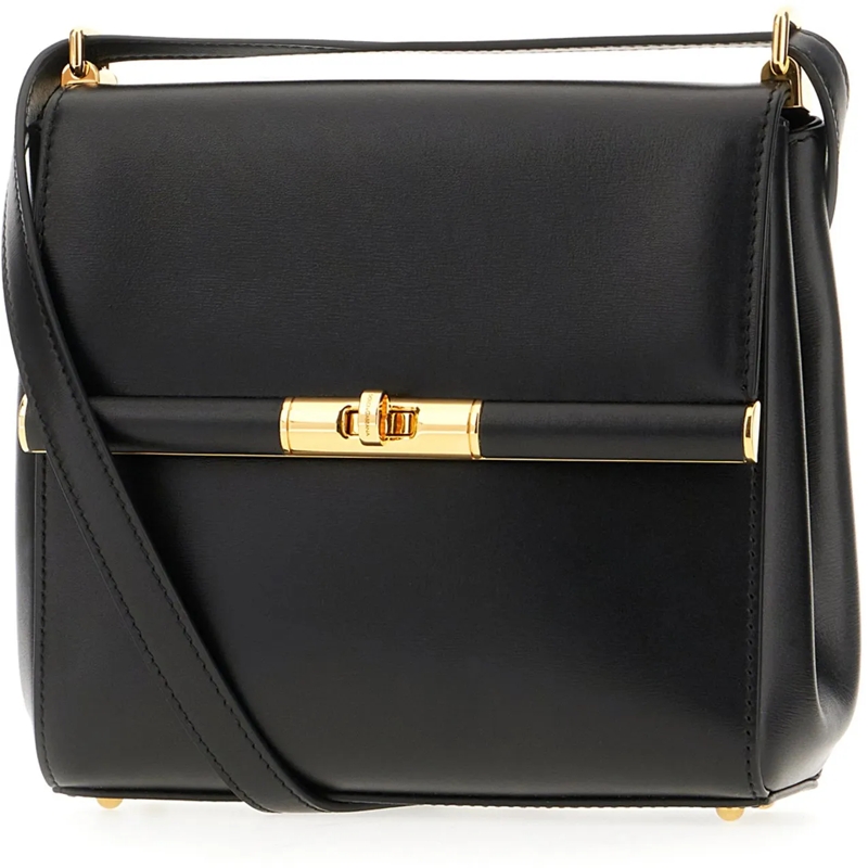 Dolce&Gabbana Schultertasche Dolce&gabbana Black leather Marlene crossbody bag schwarz(Image 2)