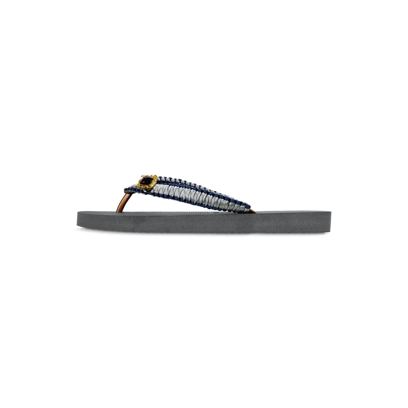 UZURII Flip Flops Zehentrenner Silver Macrame Switch silber(Image 2)