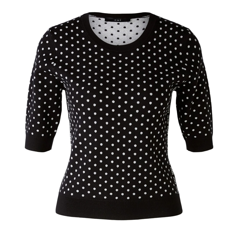 Oui Sweatshirt Pullover schwarz