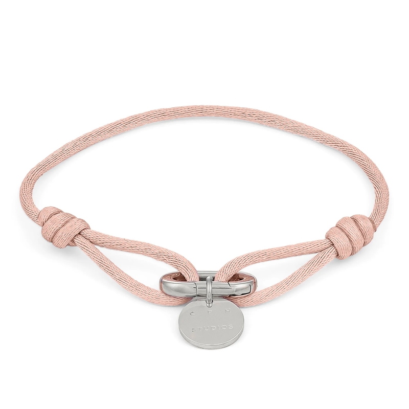 Copenhagen Armband Edelstahl Fabric Link rosa