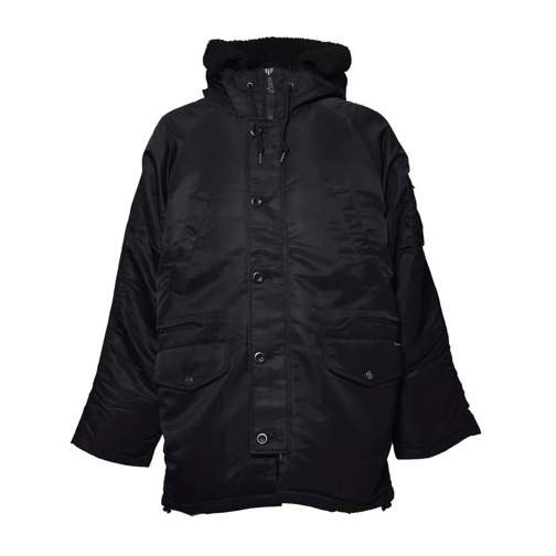 Carhartt Wip Manteaux Parka Black Nylon Olten Over Parka With Hood Black